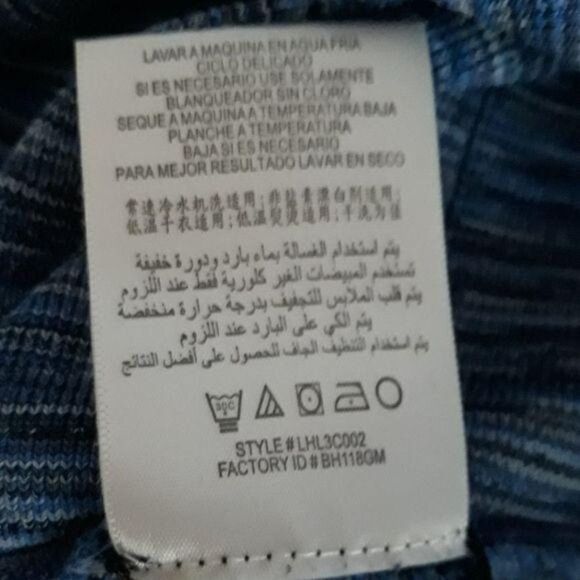 BCBGMaxAzria Skirt Knit Stretch Space Dye Bandage Rib Mini Bodycon Blue Sz M - Picture 11 of 12